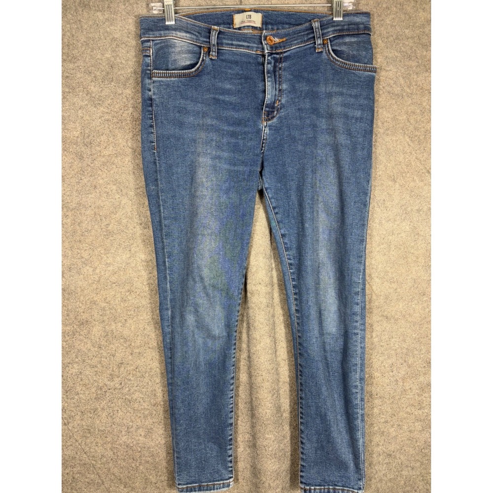 LTB Blue Addicted Womens Mid Rise Super Skinny Jeans Size 30 Medium Wash 51154‎